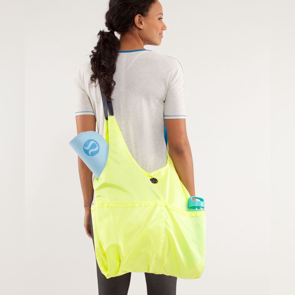 Lululemon Athletica Neon Yellow Tote